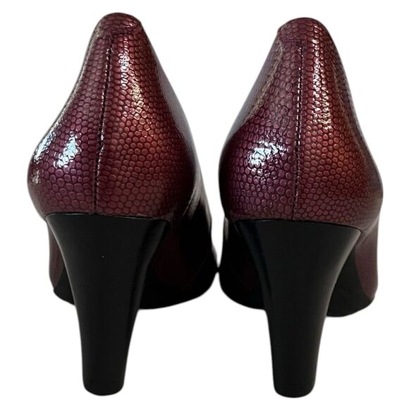 Nurture by Lamaze Shoes Nurture Copper Marjorrie Reptile Print Heels Size 6.5M - Picture 4 of 10